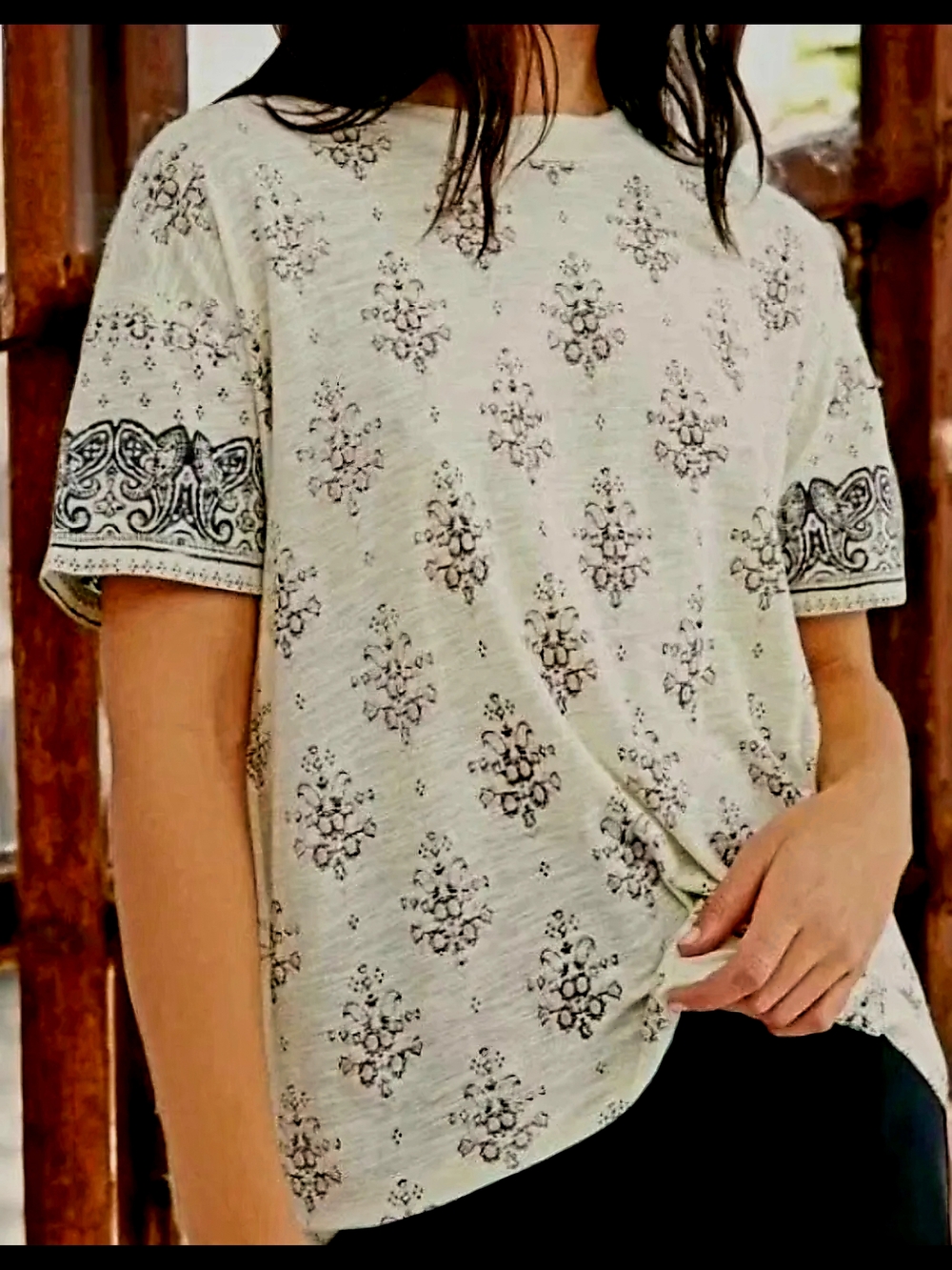 Free People Maybelle Paisley Tee - Picture 2 of 4
